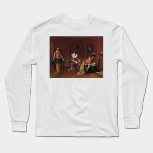 Henri IV jouant avec ses enfants au moment ou l'ambassadeur d'Espagne est admis en sa presence by Jean-Auguste-Dominique Ingres Long Sleeve T-Shirt